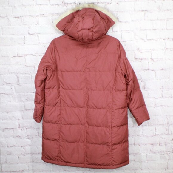 LL Bean Ultrawarm Down Coat Three Quarter Length Rosewood Size 1X - Picture 7 of 12